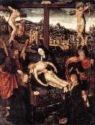 CORNELISZ VAN OOSTSANEN, Jacob Crucifixion with Donors and Saints fdg France oil painting artist